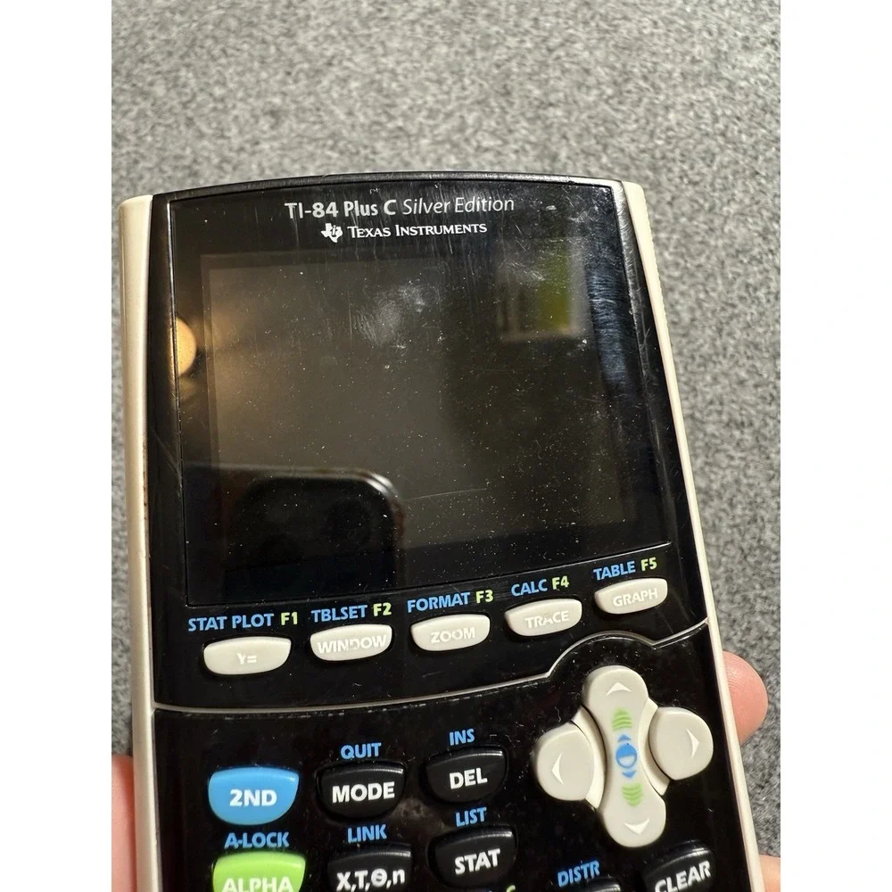 Texas Instruments TI-84 Plus C Silver Edition‎ Graphing Calculator No Power Cord